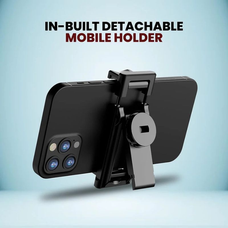 10_1740132640.jpg NeePho P170S Selfie Stick Tripod | Extendable , Bluetooth Remote, Universal Smartphone Mount | Durable Metal Build & Lightweight Design - Image 5