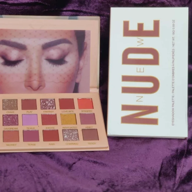 10_1756301075.webp 18 Colors Nude Eyeshadow Palette | Matte & Shimmer Pigmented Shades, Long-Lasting - Image 2