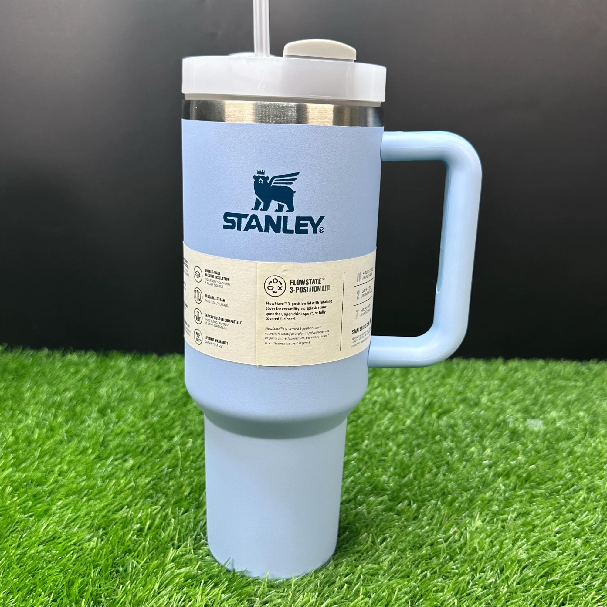 11_1757936134.jpg Light Blue Stanley 40 Oz Stainless Steel Tumbler | Leak-Proof Vacuum Insulated Travel Mug | Hot & Cold - Image 4