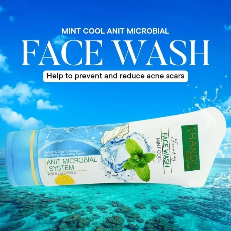 11_1758828060.webp Face Wash | Chando Naturals Mint Cool Anti-Microbial Face Wash 100ml Daily Cleanser for Oily and Acne-Prone Skin - Image 2