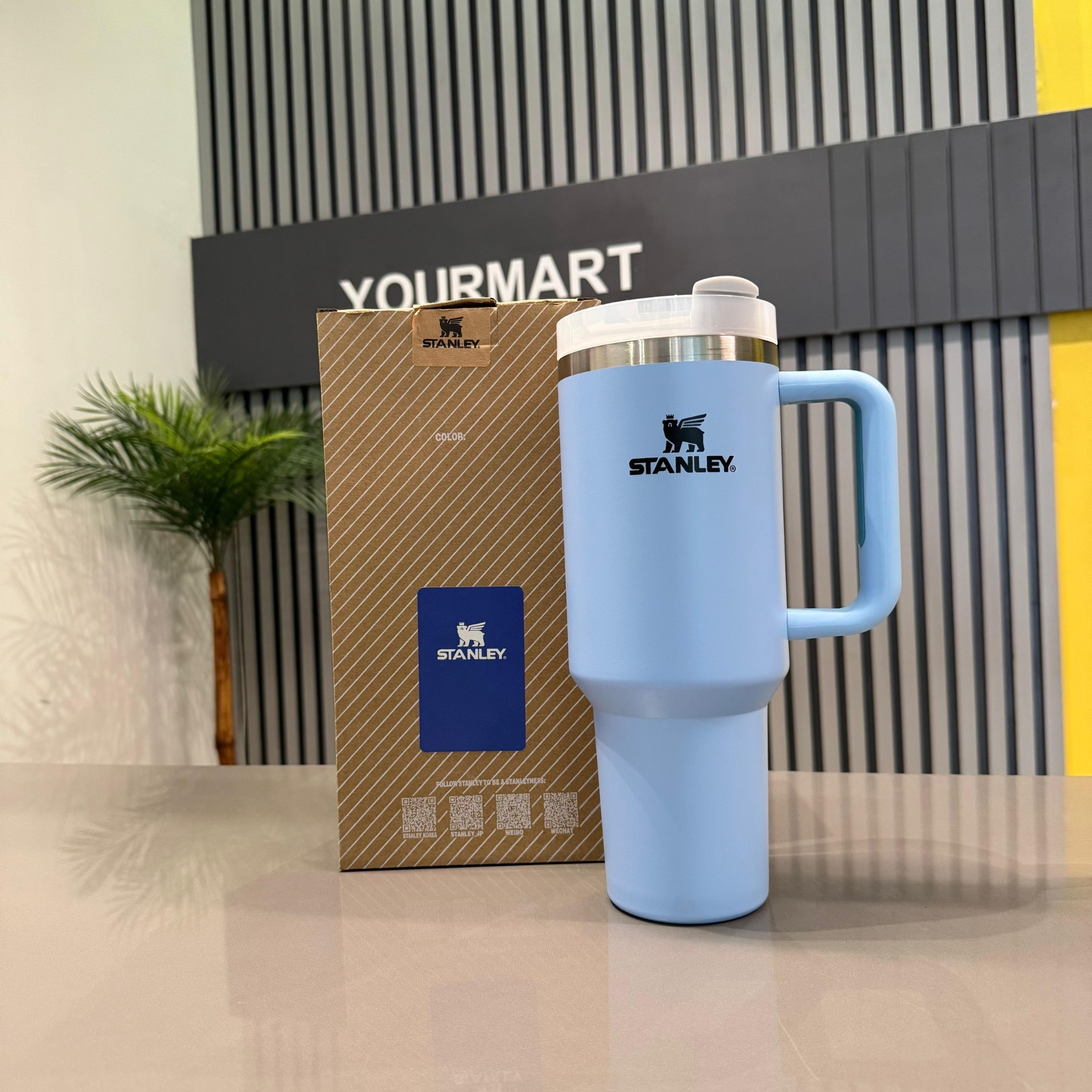 12_1757936136.jpg Light Blue Stanley 40 Oz Stainless Steel Tumbler | Leak-Proof Vacuum Insulated Travel Mug | Hot & Cold - Image 5