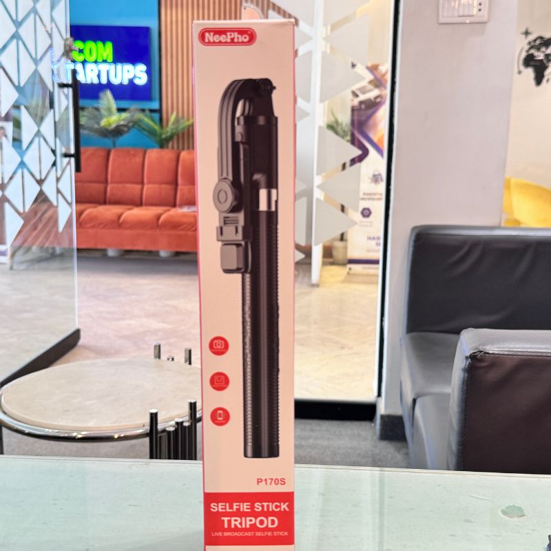 14_1740132642.jpg NeePho P170S Selfie Stick Tripod | Extendable , Bluetooth Remote, Universal Smartphone Mount | Durable Metal Build & Lightweight Design