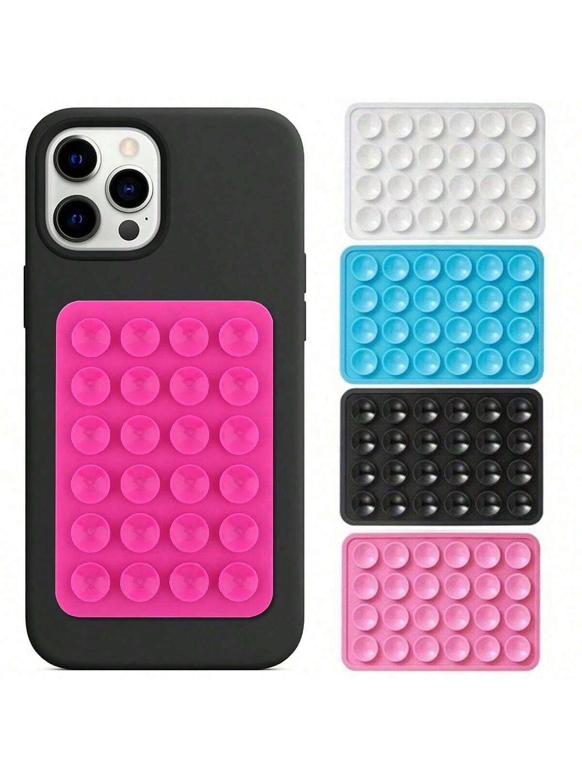 17189644340a98622302e2d652727cd4_1728553006.jpg Stick & Grip Suction Cup Phone Holder | Reusable Silicone Pad | Random Color - Image 5