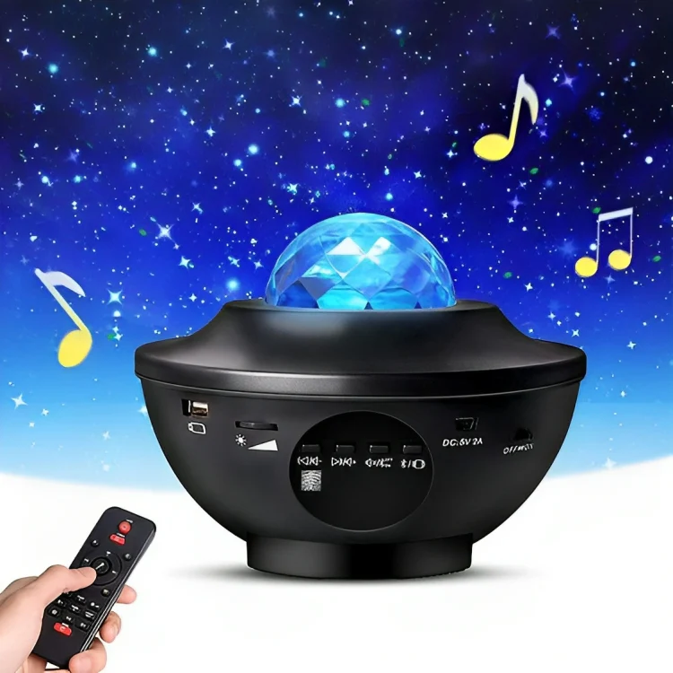 1_1740147350.webp Galaxy Star Projector Lamp | LED Nebula Universe Effect & Built-in Speaker - Image 8
