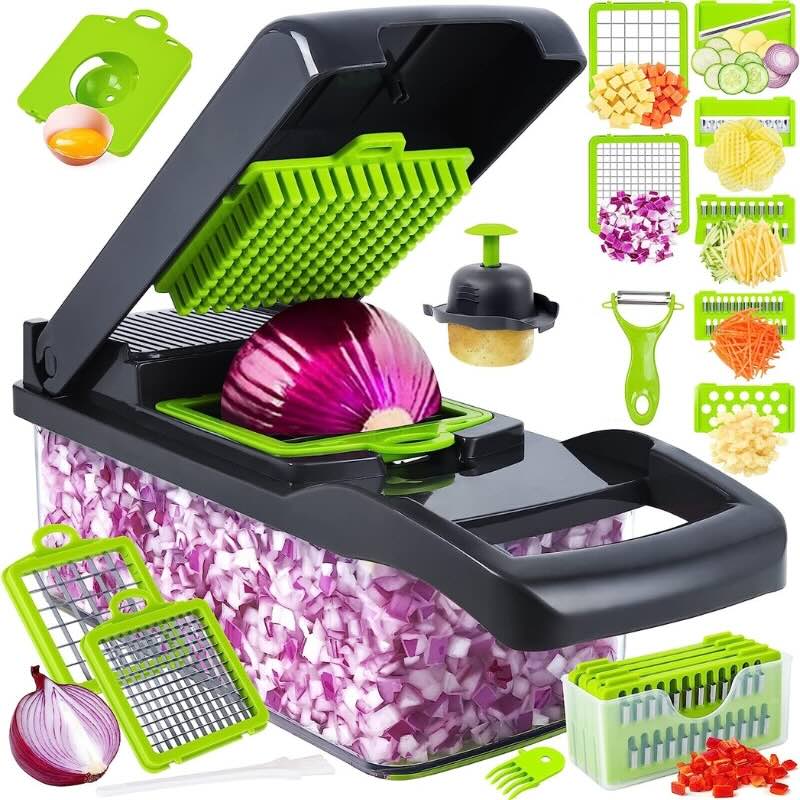 Products 800x800 - 1 16-in-1 Mandoline Slicer & Vegetable Chopper | Multifunctional Food Cutter & Grater - Image 8