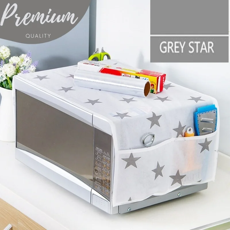 1_1754931206.webp Oven & Microwave Cover | Waterproof Oil Dust Protector with Double Side Pockets - Image 7