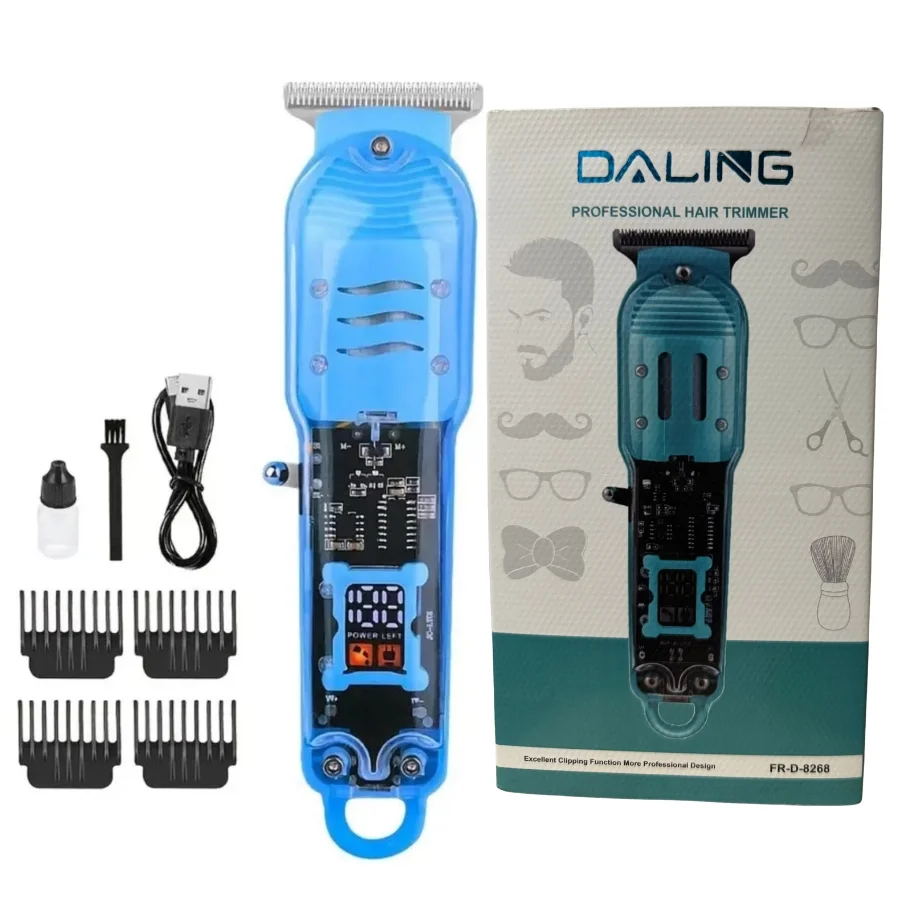 1_1756135161.webp Daling Transparent LCD Electric Hair Trimmer | USB Rechargeable | Professional Grooming | FR-D-8268 - Image 7