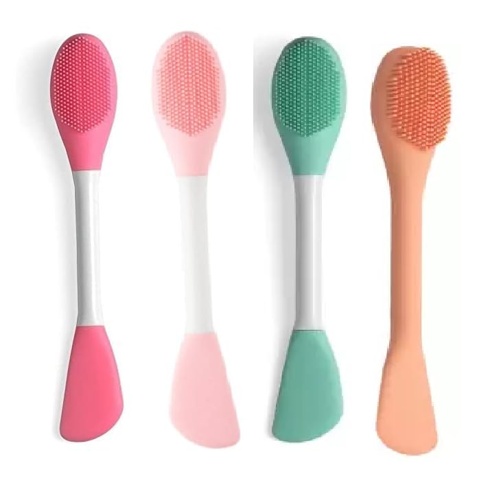 Version 1.0.0 Double Ended Silicone Face Mask & Cleansing Brush | Soft Reusable Skincare Applicator | Pack of 2 - Image 8