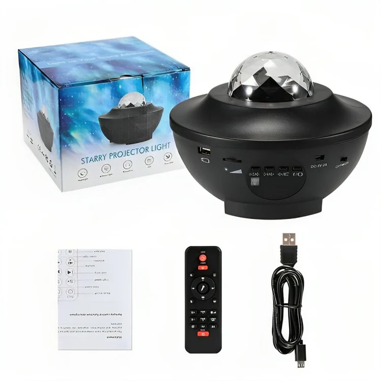 2_1740147350.webp Galaxy Star Projector Lamp | LED Nebula Universe Effect & Built-in Speaker - Image 7