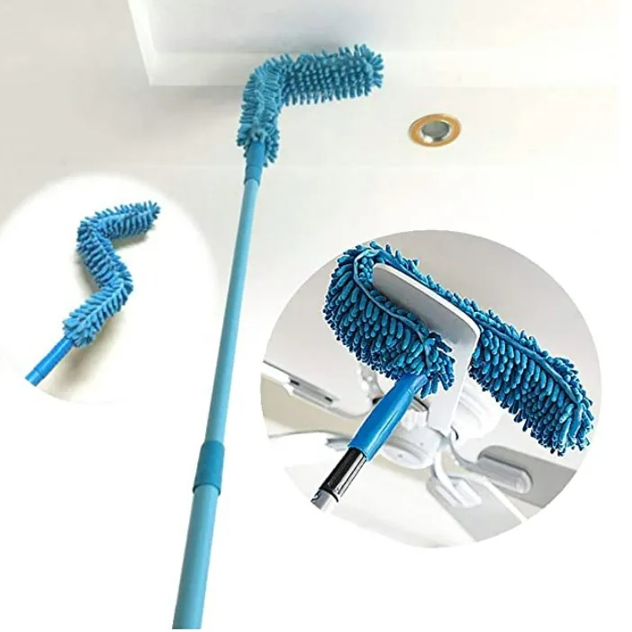 3-1_1726834383.jpg Flexible Micro-Fiber Duster With Telescopic Stainless Steel Handle | Fan & Home Cleaning | Random Colors - Image 2