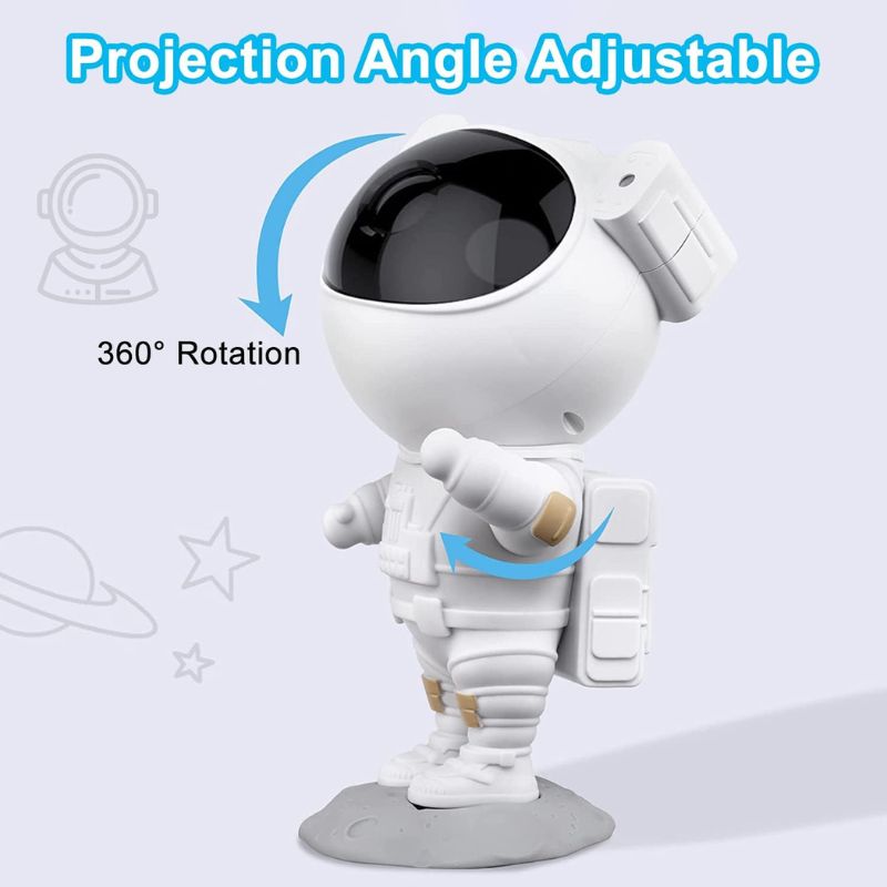 3_1740135742.jpg Astronaut Star Projector Night Light | Bring the Galaxy to Your Room | LED Nebula & Starry Sky Projection - Image 7