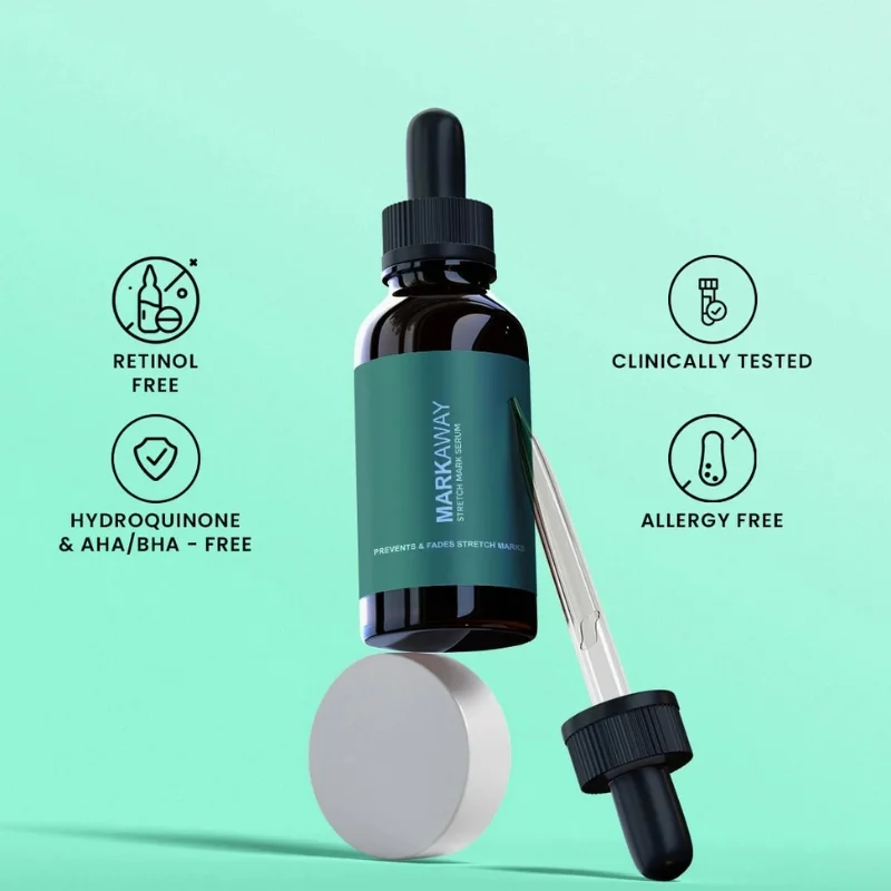 3_1756298143.webp Markaway Stretch Mark Serum 30ml | Herbal Formula for Scars & Skin Elasticity - Image 5
