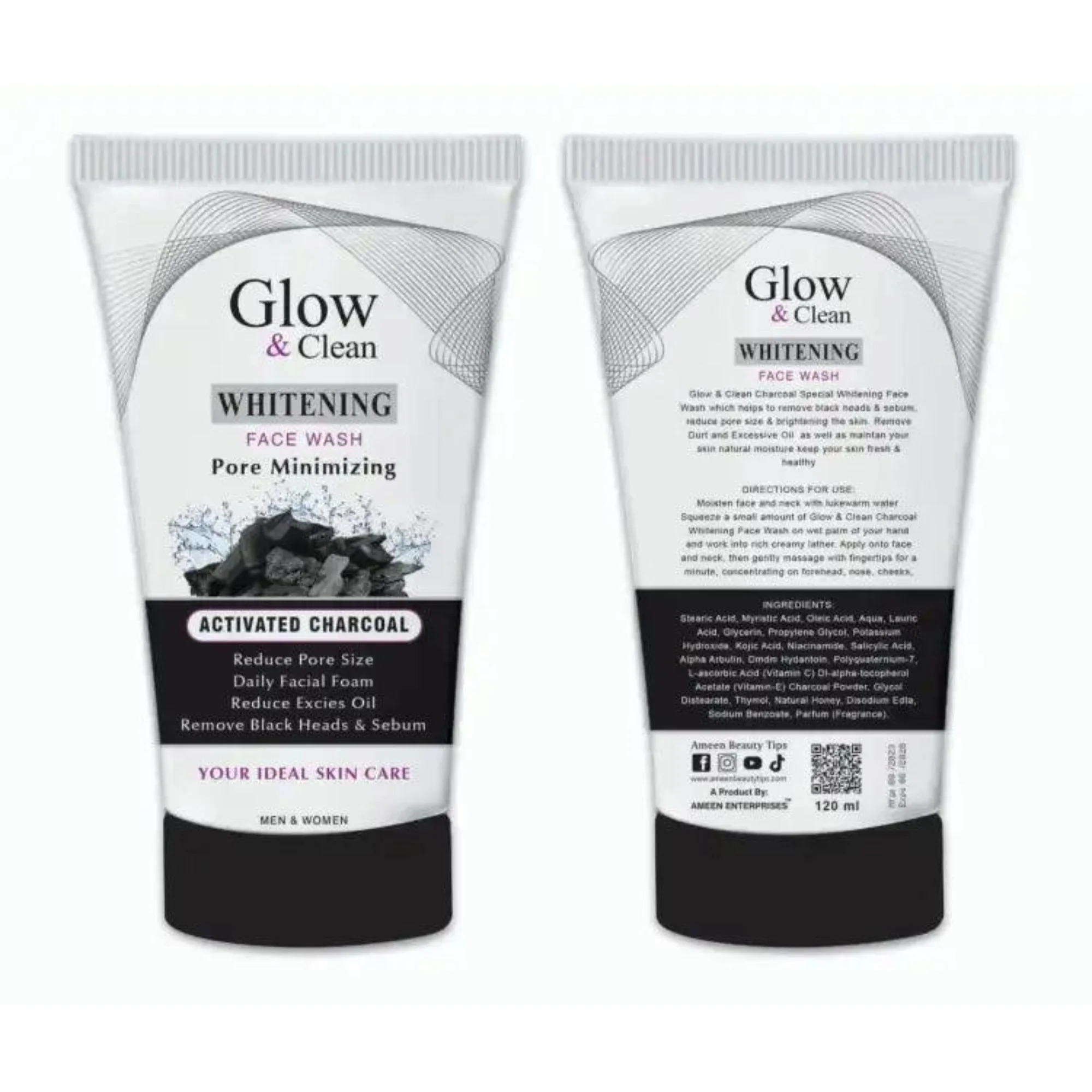 3_1756986938.webp Glow & Clean Charcoal Face Wash | Deep Cleansing Oil Control & Pore Care - Image 3