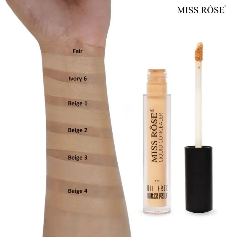 MISS ROSE Liquid Concealer | Fair | Waterproof High-Coverage Formula (5ml) - Image 2