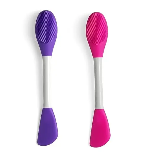 3fae4f9e5e32fad63d65be36200daf68.jpg_2200x2200q80.jpg__1731165171.webp Double Ended Silicone Face Mask & Cleansing Brush | Soft Reusable Skincare Applicator | Pack of 2 - Image 7