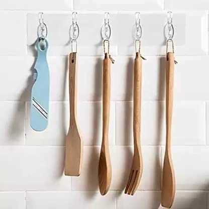 Version 1.0.0 6-in-1 Heavy-Duty Self-Adhesive Wall Hooks | Waterproof Transparent Hooks - Image 2