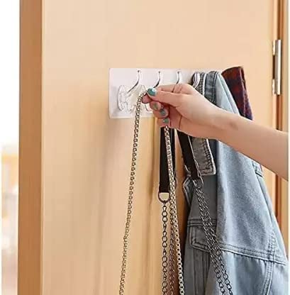 Version 1.0.0 6-in-1 Heavy-Duty Self-Adhesive Wall Hooks | Waterproof Transparent Hooks - Image 4