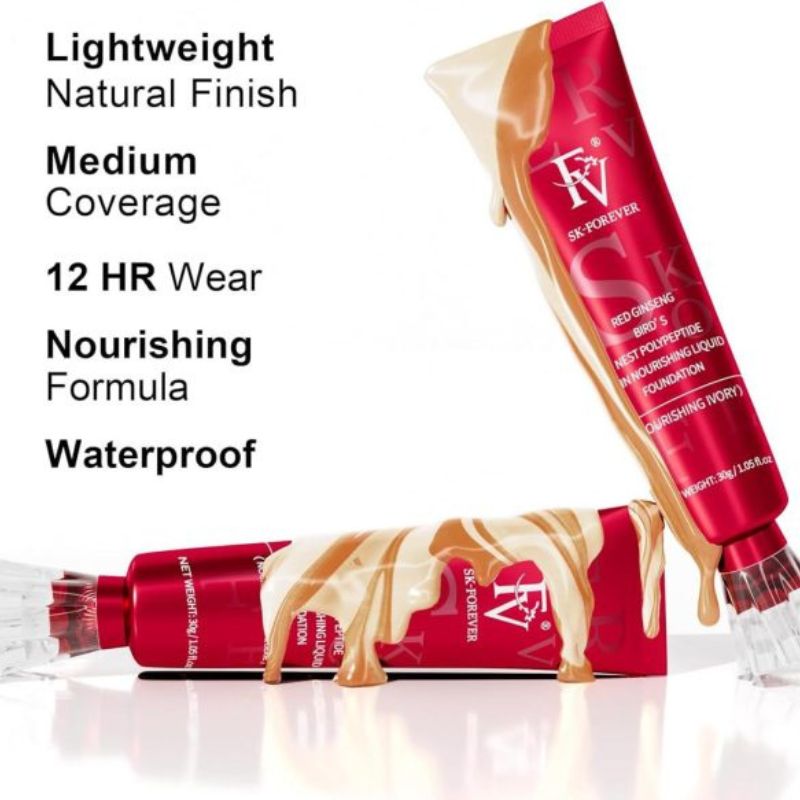 FV Liquid Foundation | Full Coverage, Matte Finish, Long-Lasting Makeup | 30g - Image 5
