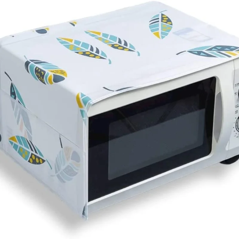 4_1754931208.webp Oven & Microwave Cover | Waterproof Oil Dust Protector with Double Side Pockets - Image 4