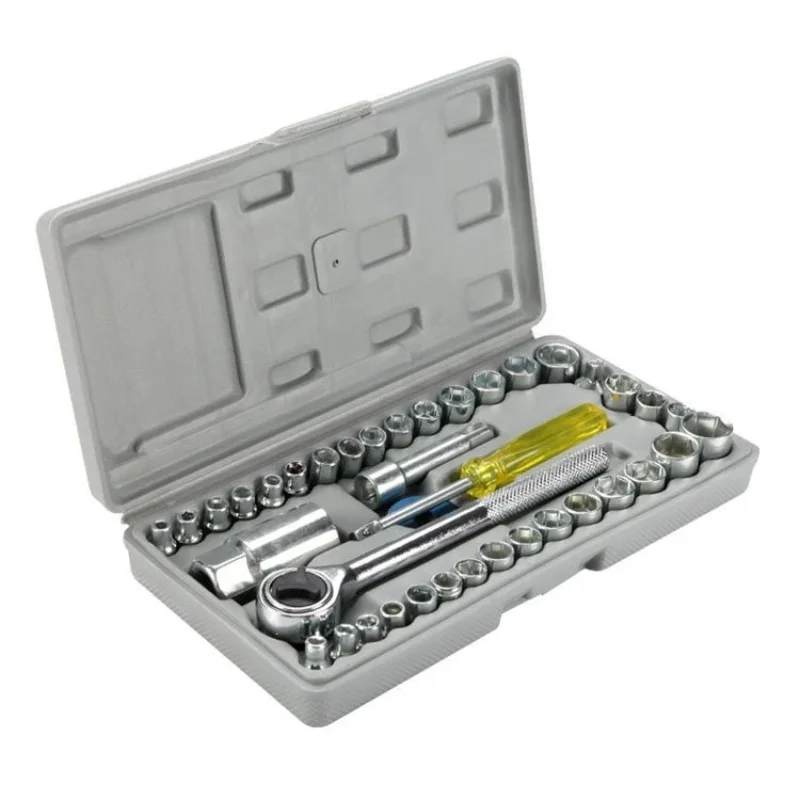 4_1756731487.webp 40pcs Aiwa Socket Wrench Tool Kit | Durable Stainless Steel Multi-Purpose Repair Set - Image 5