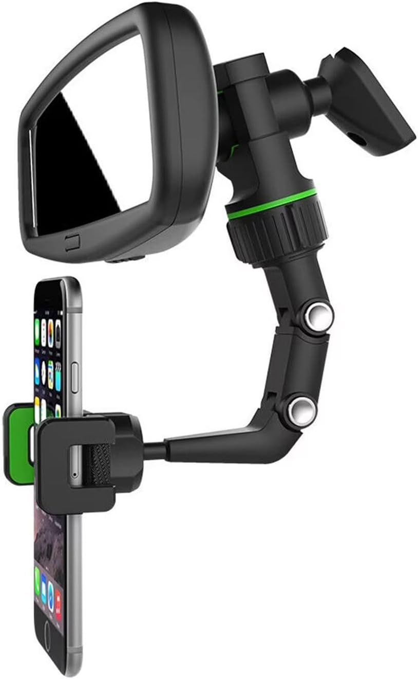 51K0dzmuaGL._AC_SL1500__1740138407.jpg Universal Car Rearview Mirror Phone Holder | Hands-Free Adjustable Mount for Smartphones & GPS - Image 9