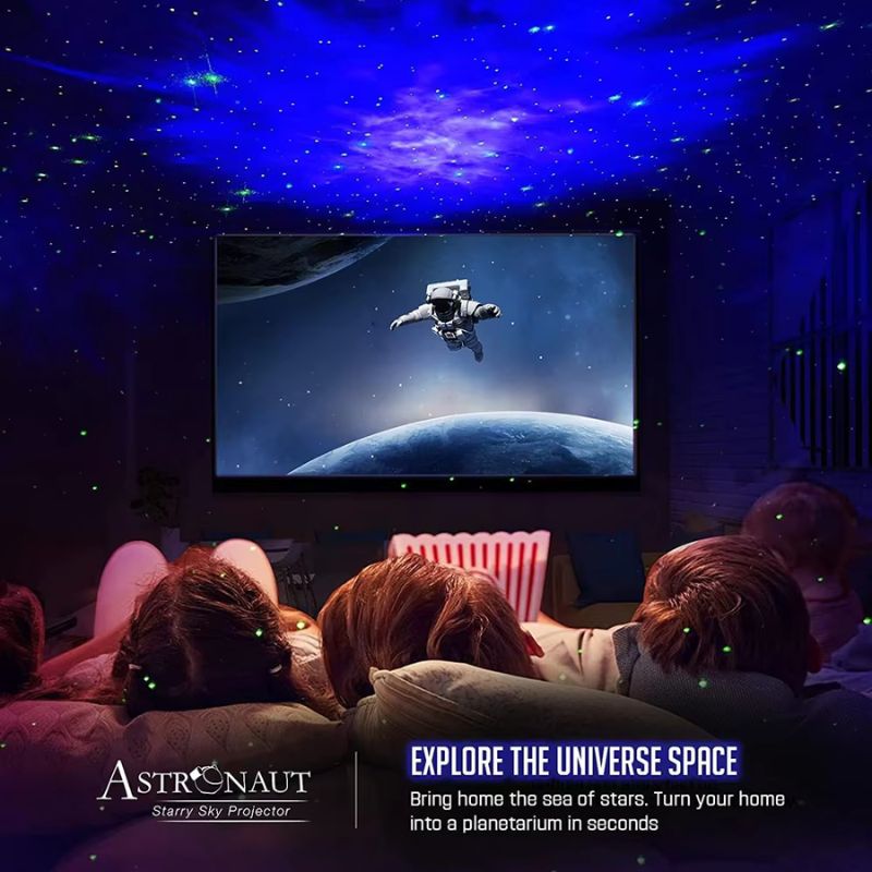5_1740135742.jpg Astronaut Star Projector Night Light | Bring the Galaxy to Your Room | LED Nebula & Starry Sky Projection - Image 5