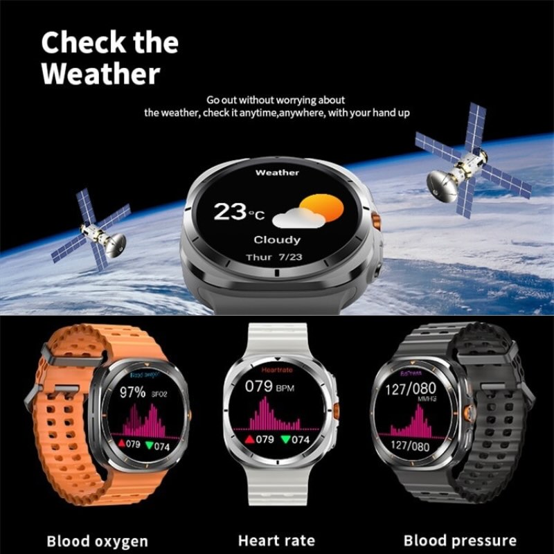 Products 800x800 - 5 TF7 Ultra Smart Watch | Metal Body, AMOLED Display, Bluetooth Calling, Fitness & Health Tracker - Image 4