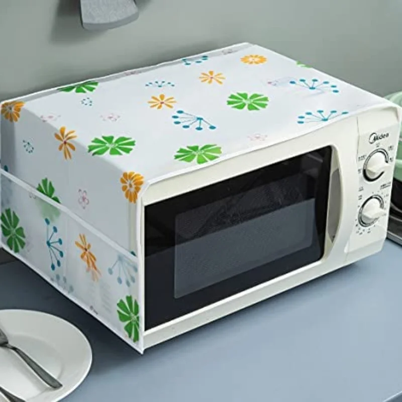 5_1754931208.webp Oven & Microwave Cover | Waterproof Oil Dust Protector with Double Side Pockets - Image 3