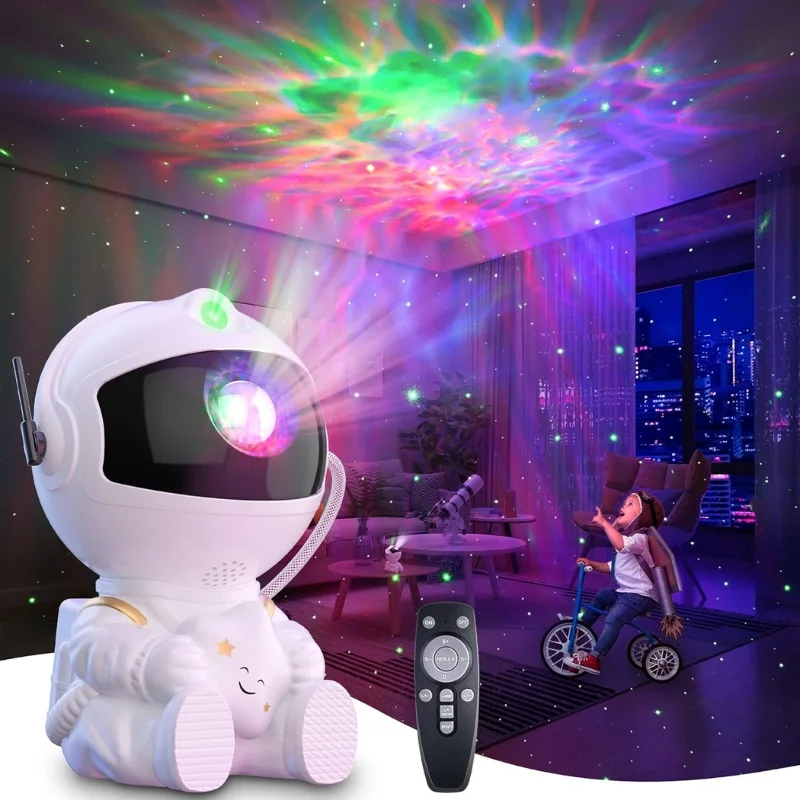 5_1755605803.webp Mini Astronaut Galaxy Projector | Star & Nebula Night Light with Remote Control | Astronaut Galaxy Lamp - Image 5