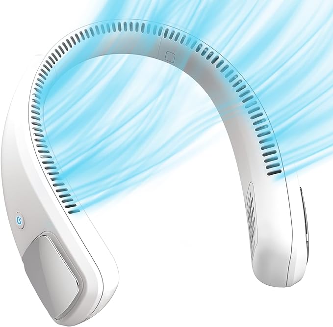 61jCl6tqz4L._AC_SX679__1746347176.jpg Arctic Air Freedom Wearable Neck Fan & Air Purifier | USB Rechargeable 3-Speed Personal Cooler for Indoor Outdoor Travel - Image 2