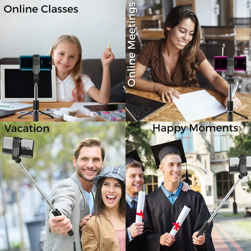 6_1740132639.jpg NeePho P170S Selfie Stick Tripod | Extendable , Bluetooth Remote, Universal Smartphone Mount | Durable Metal Build & Lightweight Design - Image 9