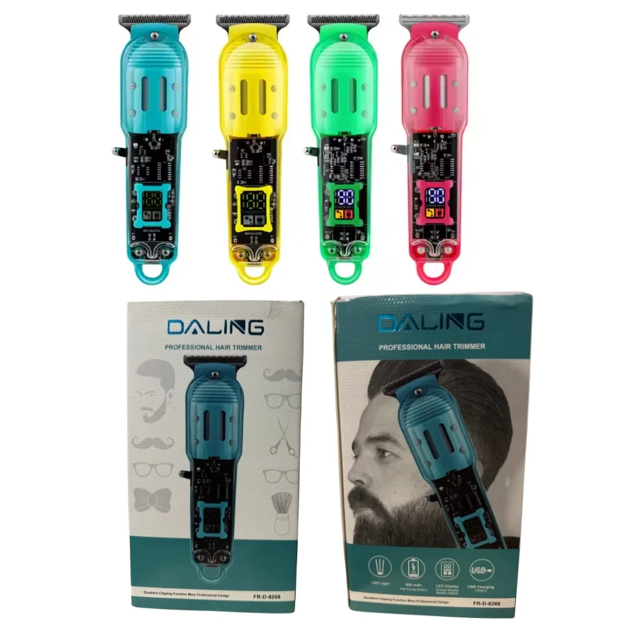 6_1756135163.webp Daling Transparent LCD Electric Hair Trimmer | USB Rechargeable | Professional Grooming | FR-D-8268 - Image 2