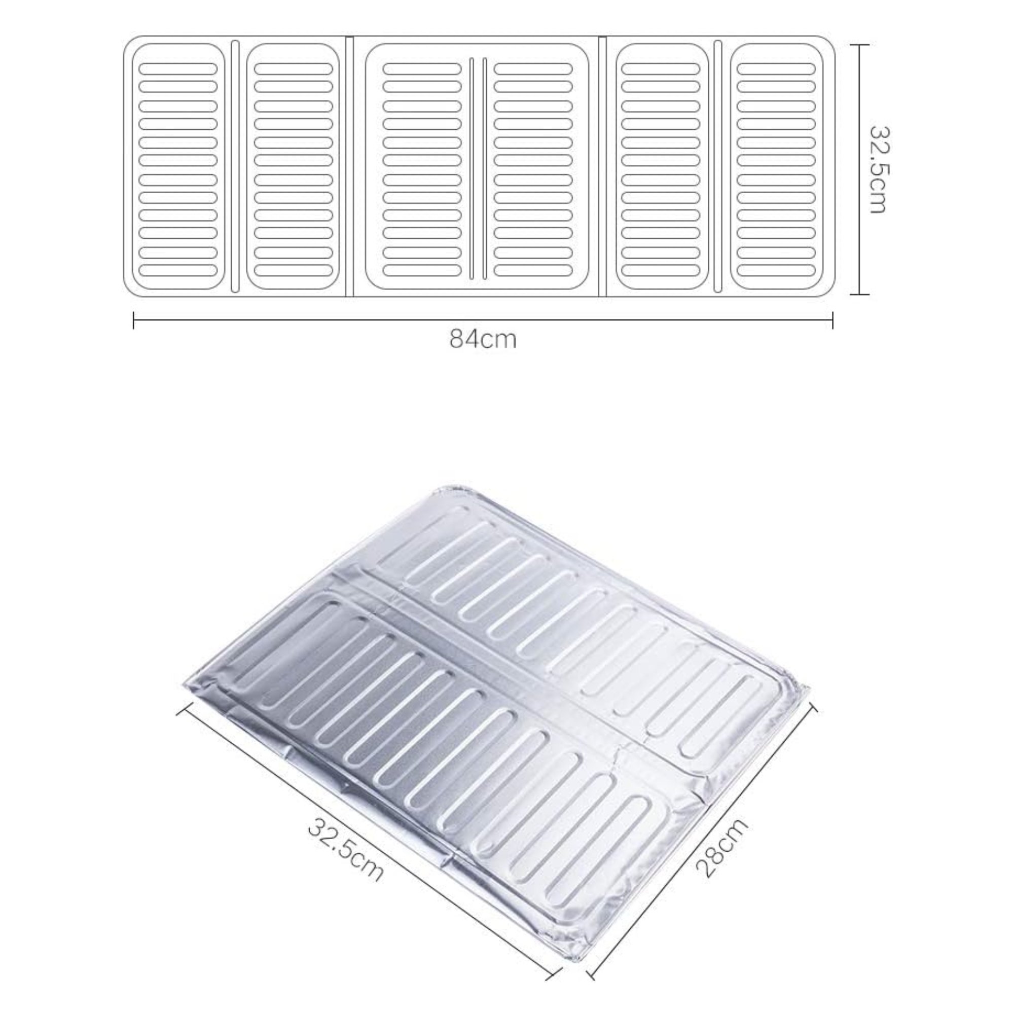 6_1757922452.jpg 3-Sided Oil Proof Aluminum Foil Splatter Guard | Foldable Heat Insulation for Kitchen Stove | Silver - Image 6