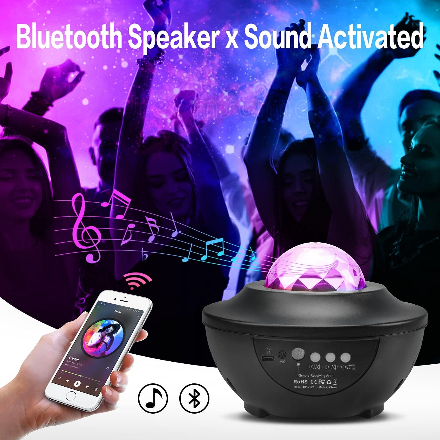 713HPWXqDSL._AC_SL1500__1740147350.jpg Galaxy Star Projector Lamp | LED Nebula Universe Effect & Built-in Speaker - Image 5