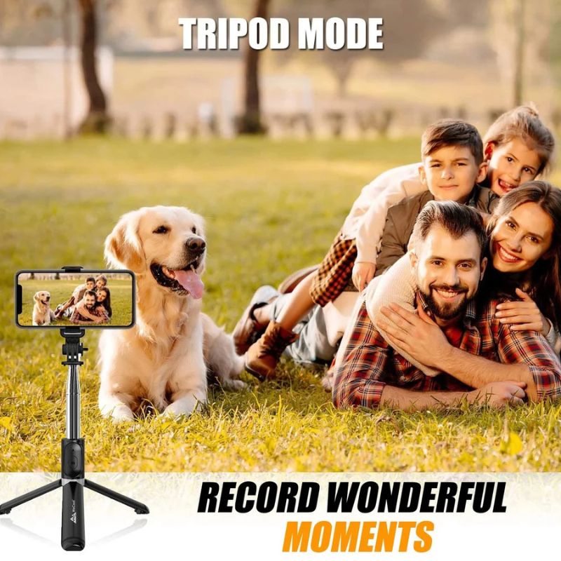 7_1740132640.jpg NeePho P170S Selfie Stick Tripod | Extendable , Bluetooth Remote, Universal Smartphone Mount | Durable Metal Build & Lightweight Design - Image 8