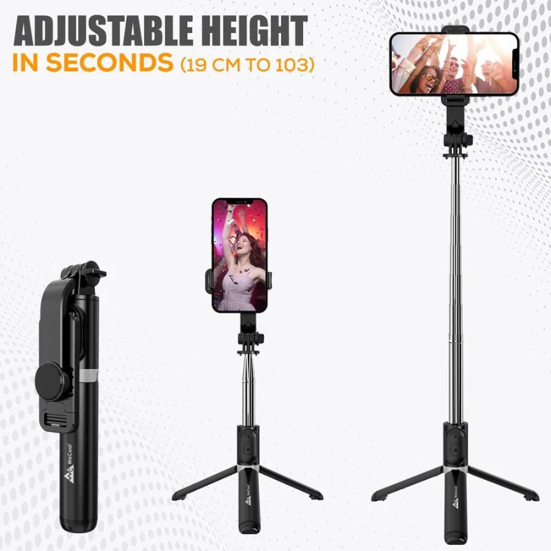 8_1740132640.jpg NeePho P170S Selfie Stick Tripod | Extendable , Bluetooth Remote, Universal Smartphone Mount | Durable Metal Build & Lightweight Design - Image 7