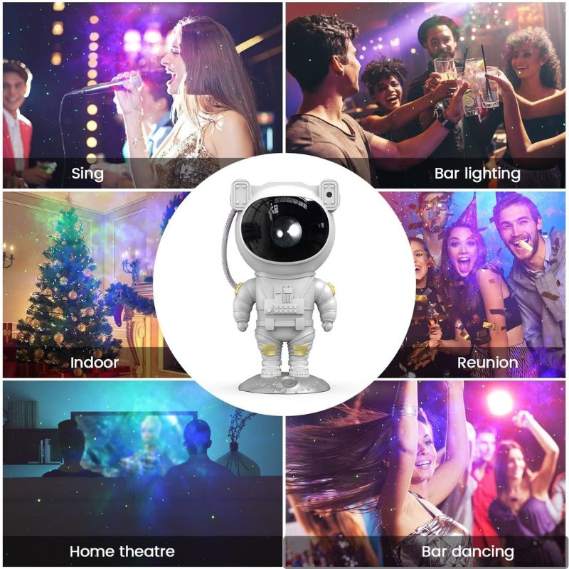 8_1740135743.jpg Astronaut Star Projector Night Light | Bring the Galaxy to Your Room | LED Nebula & Starry Sky Projection - Image 2