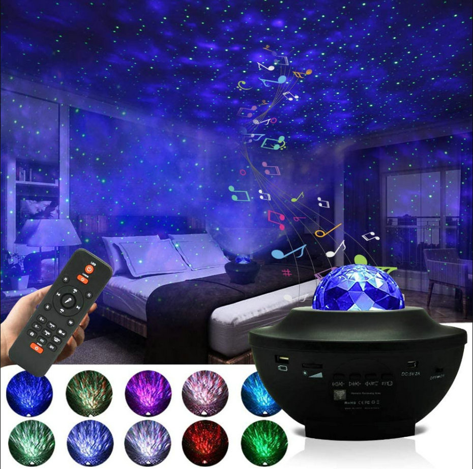 98989505590654977_1740147351.jpg Galaxy Star Projector Lamp | LED Nebula Universe Effect & Built-in Speaker - Image 3