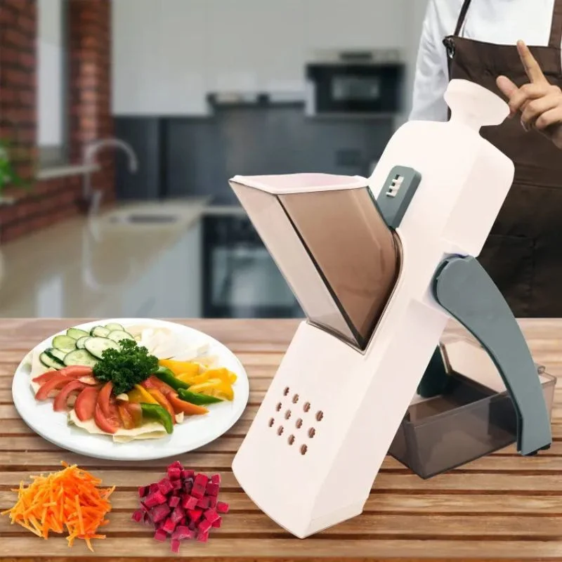 Brava Spring Vegetable Slicer Chopper | Manual Mandoline Cutter Grinder | Multi-Function Fruit & Vegetable Slicer - Image 6