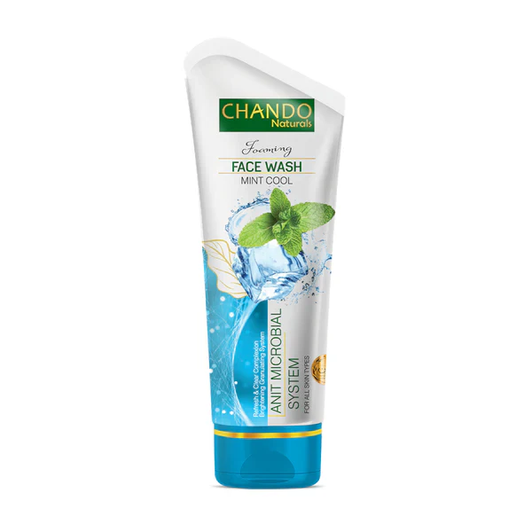 MintCoolAntiMicrobial_ba35bff7-fbe5-44c2-b0cb-9364b8d075f1_1000x_1758800316.webp Face Wash | Chando Naturals Mint Cool Anti-Microbial Face Wash 100ml Daily Cleanser for Oily and Acne-Prone Skin - Image 6
