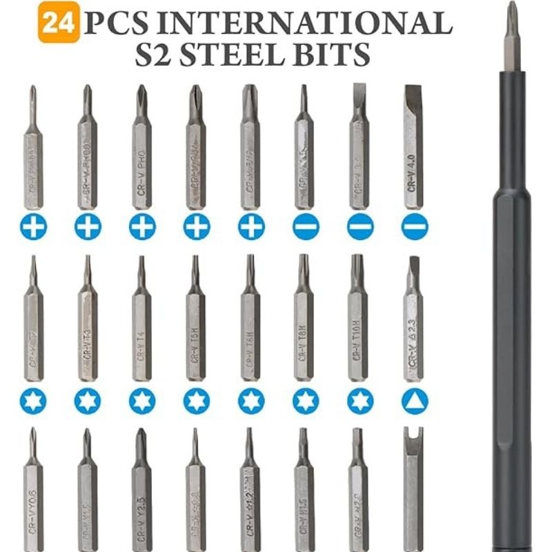 ProductImage20_1753451051.jpg 24-in-1 Precision Magnetic Screwdriver Set | Electronics, Phones & Laptop Repair Tool Kit - Image 3