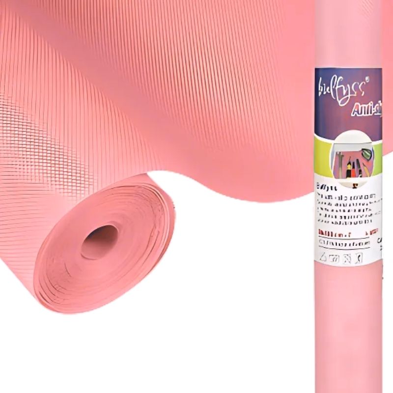 ProductImage74_1754654719.jpg Anti-Slip Fridge & Shelf Mat | Waterproof Washable Liner for Kitchen Drawers Cabinets | Pink