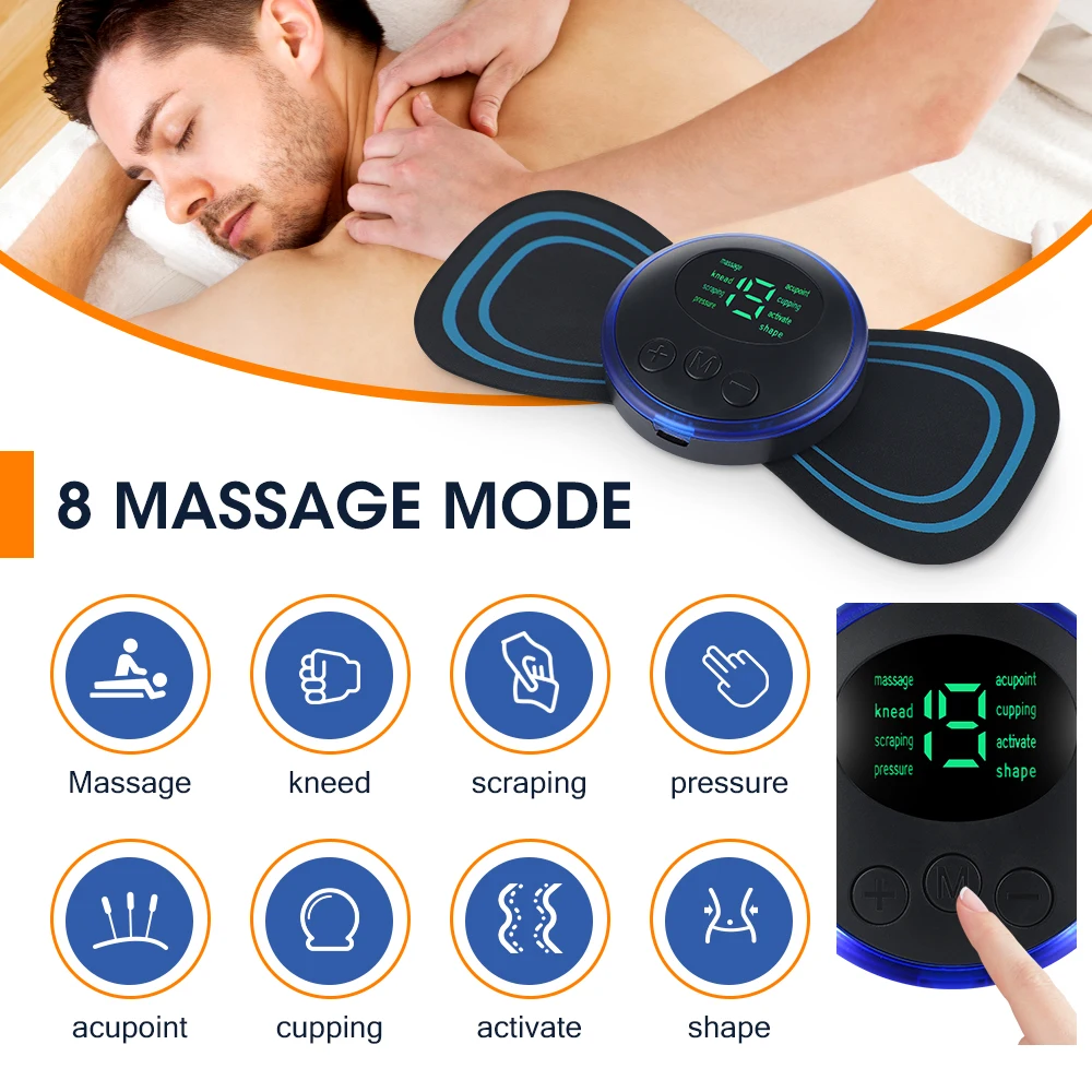 S01ac5ae83726440f915705124a9d0eecq_1726837050.webp EMS Butterfly Portable Neck Massager | Mini Full-Body Muscle Relaxer - Image 2
