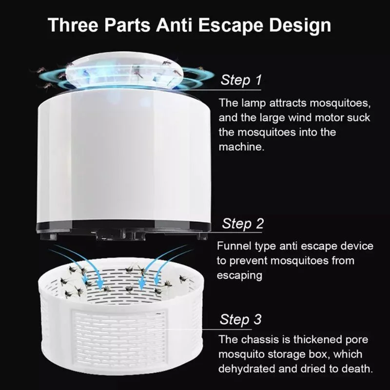 usb mosquito trap lamp | uv led insect killer with suction fan | chemical free fly & bug repellent usb mosquito trap lamp | uv led insect killer with suction fan | chemical free fly & bug repellent