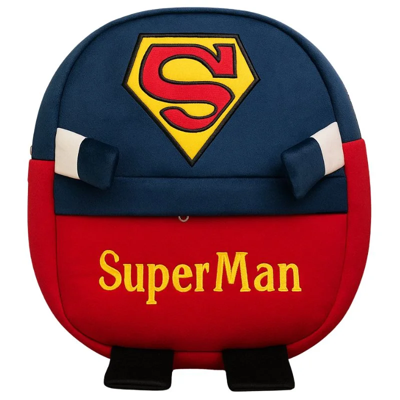 Untitleddesign24_1756546439.webp Cute Plush Superman Character Backpack | Stuffed School Bag & Gift for Kids - Image 2