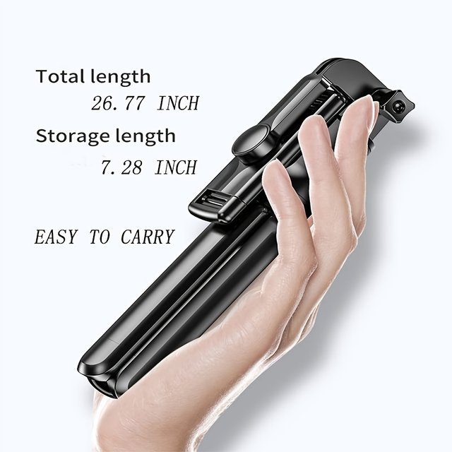 WhatsApp-Image-2024-09-11-at-10.14.58-AM_1731507096.jpg R1s Bluetooth Selfie Stick Tripod with Remote | 360° Foldable Phone & Action Camera Stand with LED Light - Image 8