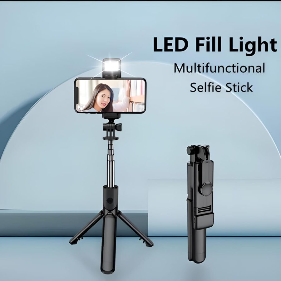 WhatsApp-Image-2024-09-11-at-12.52.20-AM-900x900_1731507096.jpg R1s Bluetooth Selfie Stick Tripod with Remote | 360° Foldable Phone & Action Camera Stand with LED Light - Image 7