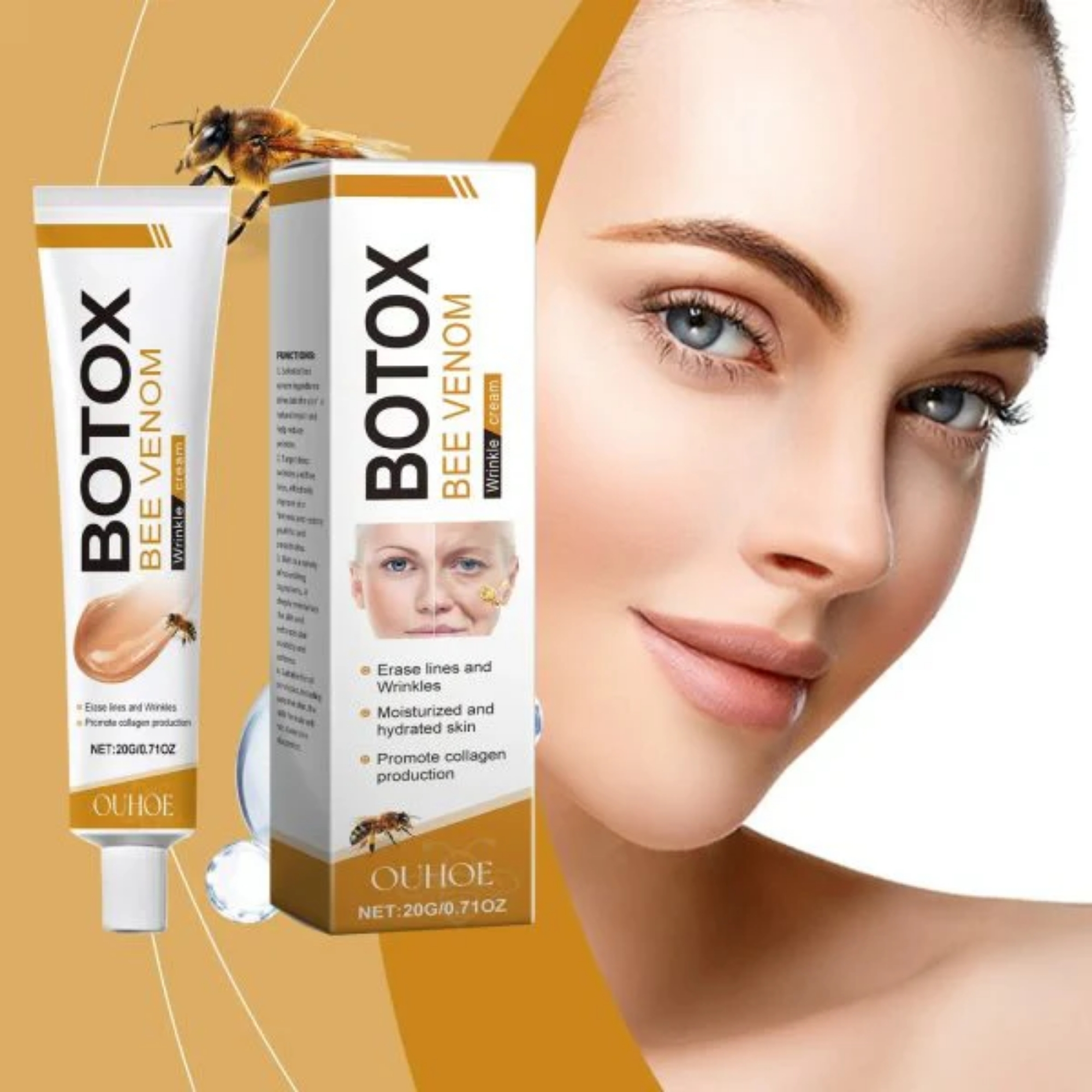 botox3_1757932213.jpg Botox Bee Venom Wrinkle Cream in Pakistan | Anti-Aging & Collagen Boosting Moisturizer - Image 6