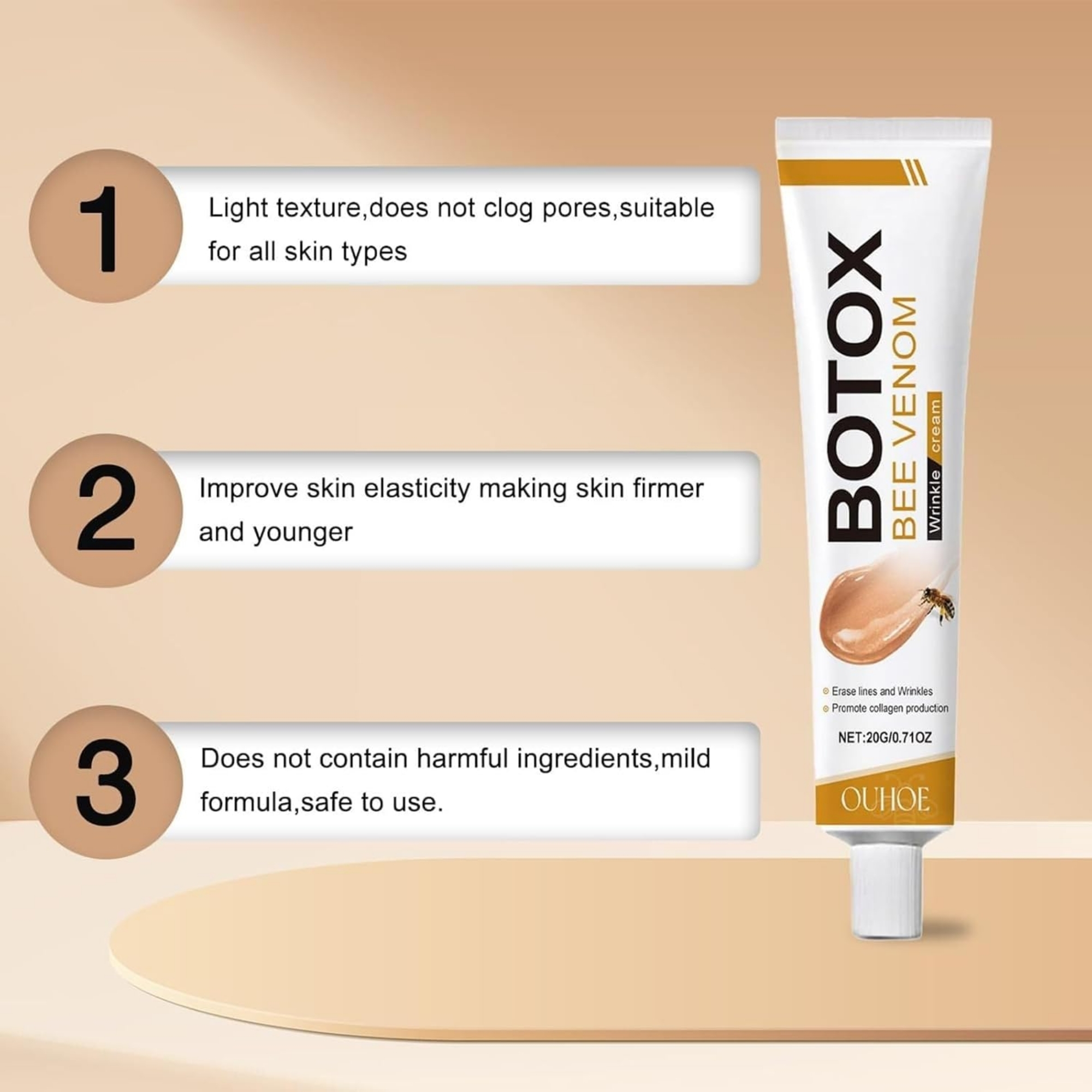 botox7_1757932216.jpg Botox Bee Venom Wrinkle Cream in Pakistan | Anti-Aging & Collagen Boosting Moisturizer - Image 5