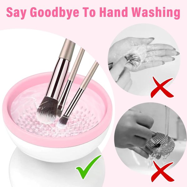 makeup-brush-cleaner-machine-electric-makeup-brush-cleanerrandom-color-5_1730534833.jpg Electric Makeup Brush Cleaner Machine | Automatic USB Rechargeable Brush Washer | Gentle Silicone Cleaning - Image 4